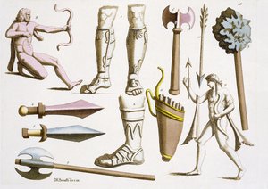 Greske soldater, våpen og rustninger, plate 38 fra 